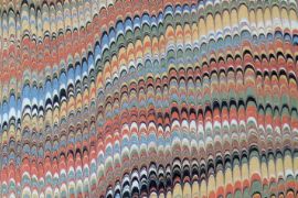 矢島美穂子のGALERIE6のルリユールの材料の紹介「装飾紙」のいろいろPeigné fin＝細かい櫛目模様