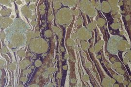 矢島美穂子のGALERIE6のルリユールの材料の紹介「装飾紙」のいろいろCaillouté sur fond veiné＝静脈模様上の小石模様