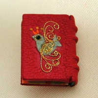 矢島美穂子のLivre d'art作品＜プチ・ルリ＞名作シリーズ②「夢みたものは…」立原道造＜赤い表紙に薄いブルーの鳥＞