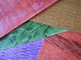 矢島美穂子のGALERIE5ルリユールの材料を使って＜紙の本＞のために『栞』をつくるの材料・Papier à la colleの紙