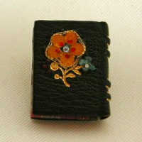 矢島美穂子のLivre d'art作品＜プチ・ルリ＞名作シリーズ②「夢みたものは…」立原道造　＜紺の表紙に黄色い花＞