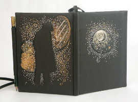 矢島美穂子のLivre d'art作品一詩一冊本「雨ニモマケズ手帳」詩／宮沢賢治Reliure plein cuir chagrin 2006