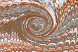 矢島美穂子のGALERIE6のルリユールの材料の紹介「装飾紙」のいろいろTourniquet＝渦巻模様