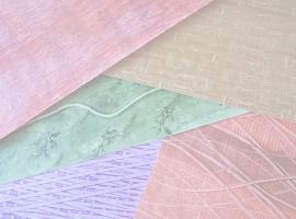 矢島美穂子のGALERIE5ルリユールの材料を使って＜紙の本＞のために『栞』をつくるの材料・Papier à la colleの紙