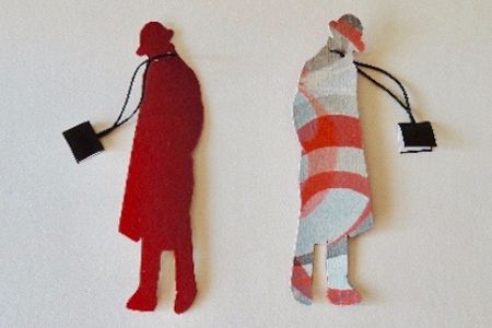 矢島美穂子のGALERIE5のルリユールの材料を使って＜紙の本＞のために『栞』をつくる宮沢賢治「雨ニモマケズ」の＜栞・SHIORIの全体